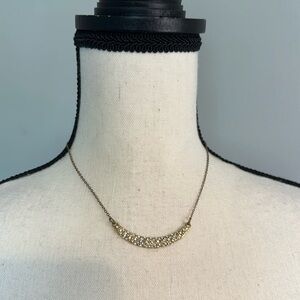 Simple Gold Diamond Gem Dainty Necklace